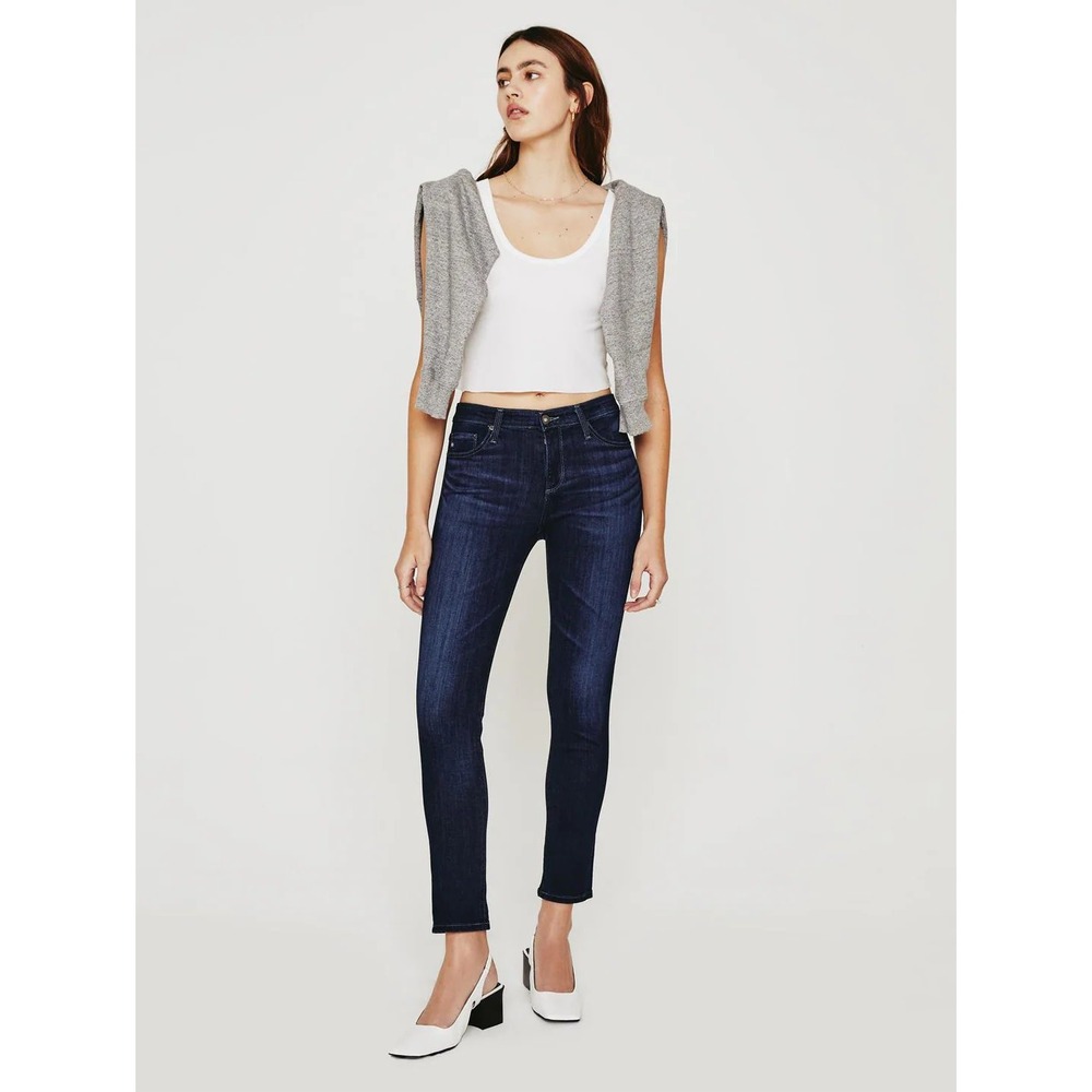 AG Adriano Goldschmied The Prima Crop‎ Cigarette Jeans Indigo Blue Size 26
